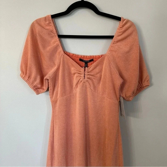 19 Cooper Nordstrom Women's Short Sleeve Salmon Off-Shoulder Maxi Dress Sz S NWT - Picture 3 of 16